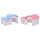 CORHAD 2 Stück 2 Stück Hamsterbett aus Kunststoff Buntes Kleintierversteck mit Schlafnest für...