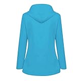 Weiche Damen-Jacke, Microfleece-Mäntel, solide Regenjacke, Outdoor, mit Kapuze, winddicht,...