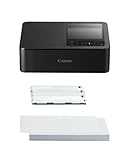Canon SELPHY CP1500 Mobiler Fotodrucker mit Papierset, Schwarz - Drahtloser Bluetooth-Drucker mit...