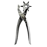 Dapetz ® Revolverlochzange – Lederstanzer – strapazierfähiges Lochwerkzeug für Leder und...