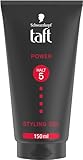Schwarzkopf TAFT Gel Power (150 ml), Haargel für bis zu 48 Stunden starken Halt, sanft zu Haar und...
