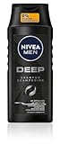 NIVEA MEN Deep Shampoo, Shampoo gegen fettige Haare mit Aktivkohle, revitalisierendes Männer...