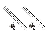 Lineaeffe 2X Karpfenset Karpfenrute + Freilaufrolle + Karpfenschnur 3-teilig / 2,75lbs