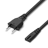 Mezelon 2m Netzkabel Eurostecker Typ C auf C7 Buchse (Euro 8) – Power Cable für Xiaomi,...