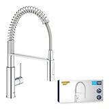 GROHE Get, Küchenarmatur 2 Strahlarten (Wasserhahn Küche mit beweglicher Dualbrause, 360°...