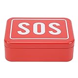 HOHXFYP SOS Box,Langlebiger Edelstahlbehälter für Überlebensausrüstung,auf Einen Blick...