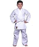 Chikara Karateanzug für Kinder, Weiß, Karate Anzug für Jungen und Mädchen, Baumwolle,...