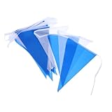 ifundom Oktoberfest Girlande Bayerisches Blau Weißes Wimpelbanner Wetterfest für Indoor Outdoor...
