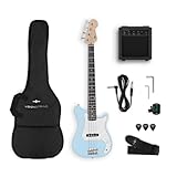 VISIONSTRING E Bass Gitarre 3/4 mit Verstärker 10W für Kinder - Elektrische Bassgitarre Set mit...