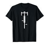 Minimalistisches Design Silhouette Bike Front Rennrad T-Shirt