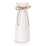 Vase Weiß, Keramik Vase für Pampasgras, Blumenvase im Minimalistischen Stil für Modernes...