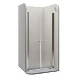 i-flair 90cm - Verstellbereich von 88-92cm, Höhe: 195 cm, Duschabtrennung, Duschtür aus 6mm...