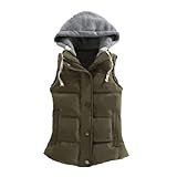 Steppweste Damen - Weste Damen ÄRmellose Frauen ÄRmellose Jacke Damen Long Puffer Vest Winterjacke...