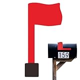 Flagge Briefkasten, rote Ersatzflagge aus Acryl | Zubehör Alarm Außen Haus Buchstaben Tür...