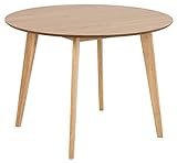 AC Design Furniture Roxanne Runder Esstisch für 4 Personen in Eichenoptik, Ø: 105 x H: 76 cm,...
