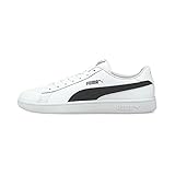 PUMA Unisex Puma Smash v2 L Low-Top, Puma White-Puma Black, 44 EU