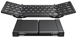 Callstel Bt-Tastatur: Ultrakompakte Trifold-Tastatur mit Standard-Enter-Taste, QWERTZ, Akku...