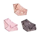 JACTZ Unterwäsche Damen 3 Stück nahtlose Frauen Hohlraum Höschen Set Unterwäsche Komfort Spitze...