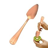 Grapefruit-Löffel, gezackt, Edelstahl, langer Griff, Kiwi-Löffel mit Wellenschliff,...
