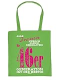 Geschenk 80.Geburtstag - coole Geschenktasche 80 - Jahrgang 1946 : Frauen gleich geschaffen 46er...