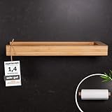 Glückstoff® Bambus Küchenrollenhalter Ohne Bohren [Nachhaltig] Halter Küchenrolle aus Holz |...