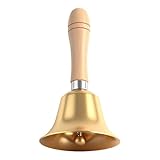 8cm Handglocke Aus Messing Mit Holzgriff – Tischglocke, Glocken, Weihnachtsglocke, Glöckchen,...