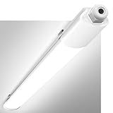 Peasur Feuchtraumleuchte LED 60CM, 3000K/4000K/6500K LED Deckenleuchte Röhre 18W 1980LM Leiste...