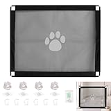 Treppenschutzgitter: 100×80 cm Türschutzgitter ohne Bohren, Hundeschutzgitter Absperrgitter für...