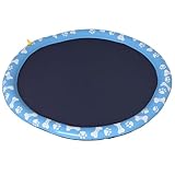 PawHut 170 cm Sprinkler Matte Hunde aufblasbare Splash Pad rutschfest Wasserspielmatte Wassermatte...