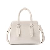 MOSAMHUA Minimalistische Echte Leder Kleine Quadratische Tasche - Damen Einzigartige Umhängetasche...