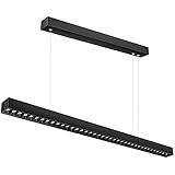 Zewanny LED Pendelleuchte Linear Hängelampe,Moderne Decke Esstisch Hängeleuchte,Höhenverstellbar...