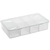 Rotho Snappy Aufbewahrungsbox 3l mit Einteilungen und Deckel, Kunststoff (PP) BPA-frei, transparent,...