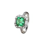 Whoiy Gold Ring für Damen 585 Echt, Verlobungsring mit 2.2ct Kreierter Smaragd Ehering 14 Karat...