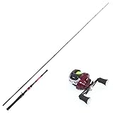 Jerk-Angelset: EFT Cast CO 3000 Linkshand Braid Baitcastrolle + Balzer Shirasu IM-8 Jerk/T...