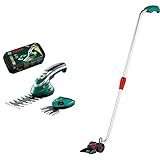 Bosch Home and Garden Akku Grasschere Set Isio (3,6 Volt, Messerlänge 12cm, Messerabstand 80 mm, im...