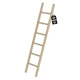 PROREGAL Sprossen-Anlegeleiter Holz ohne Traverse | 6 Sprossen | Leiter, Teleskopleiter,...