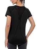 Gyabnw Sportoberteile Sport Shirt Damen Fitness Laufshirt Kurzarm Funktionsshirt Zumba Kleidung...