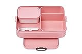 Mepal Bento-Lunchbox Take A Break Nordic pink Large – Brotdose mit Fächern, geeignet für bis zu...