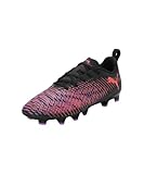 PUMA Future 8 Play FG/AG JR, Unisex Fussballschuh, PUMA Black-PUMA White-Glowing RED,