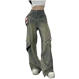 Ekiregaii Damen-Jeans, leicht, lässig, Baggy-Jeans, Magic Shaping, Y2K, Damenjeans mit Taschen,...