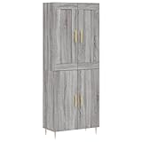 Makastle Highboard mit 4 Türen und 6 Fächern, Hochschrank mit Stauraum, Sideboard,...