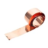 SHERCHPRY Kupferblechrolle 0,1mm X 50mm X 1m – Reines Kupferband für Elektroreparaturen...