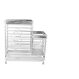 FIXOSHEE Edelstahl Küchenutensilienhalter Messerblock mit Schneidebrettständer Multifunktionaler...