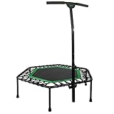 Tunturi Trampolin für Zuhause mit Haltegriff, Indoor-Trampolin mit 84 cm Sprungfläche, TÜV...