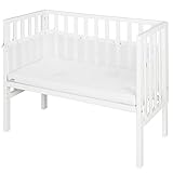 roba Beistellbett safe asleep® 2 in 1-45 x 90 cm - Höhenverstellbar - Komplettes Anstellbett mit...