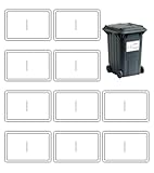 TAKONE 10er Set Mülltonnenaufkleber Hausnummer – Wetterfest & UV-Beständig, Selbstklebend,...