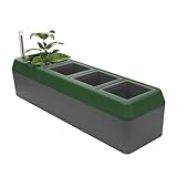 Bio Green Fensterbank-Kräuterbeet Provence | integriertes Bewässerungssystem | 4 Töpfe |...