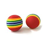 PENIKOKO 12 Stück Eva Rainbow Snack Bälle Interaktives Kauspielzeug für Hunde für Training und...
