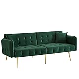 Solisburne Modernes 2 Sitzer Sofa mit Schlaffunktion, Schlafsofa mit Verstellbarer Rückenlehne,...