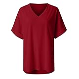 Damen-Sommer-Top, lässig, V-Ausschnitt, Farbverlauf, Top, kurze Ärmel, T-Shirt, Tops, Tops, S-3XL,...